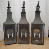 Georgian Lighting Studio New York, Set Of 3 Georgian Tole Wall Lamps