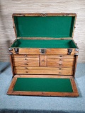 Antique Oak Machinist Tool Chest