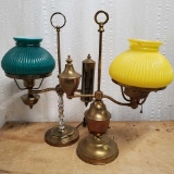 2 Vintage Student Lamps