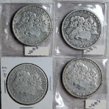 4 US Morgan Silver Dollars - 1879, 1882, 1883, and 1884