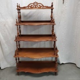 Victorian Walnut Open Tiered Shelf Etagere