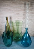 5 Large Art Glass Vases