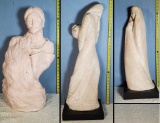 3 Native American Women Statues