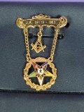 Order of Eastern Star Mason 10k Gold Pin