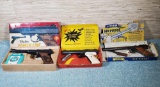 3 Vintage BB Gun Pistols with Boxes