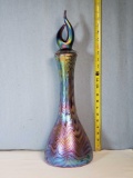 Igor Muller Czech Republic Loetz Style Iridescent Art Glass Bottle