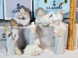 5 Vintage Lladro Porcelain Angel,...Nativity and Related Figures with Original Boxes
