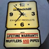 Rockhill Exhaust Products Lifetime Warranty Mufflers And Pipes Illuminated Wall Clock