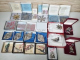 20 Sterling Silver Christmas Ornaments incl. Wallace in Orig. Boxes