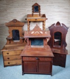 4 Pcs. Antique Wood Doll Furniture