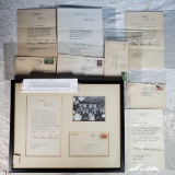 5 Maime Doud Eisenhower Hand Signed Letters with White House Envelopes (1 Framed)