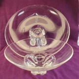 2 Mid Century Modern Signed Steuben Art Glass Bowls