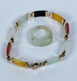 Asian 14k Jade Bracelet & Ring