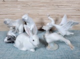 8 Lladro Animal Figurines