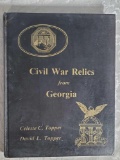 Signed and Numbered 1989 Civil War Relics of Georgia Hardback LE Book by Celeste and David Topper