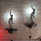 RARE Pair Of Art Deco Nude Wall Sconces In The Style Of Frankart By Sarsaparilla Inc.