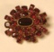 Vintage 8kt Garnet Pin