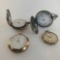 Lot Of 4 Pocket Watches For Repair Or Parts