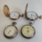4 Pocket Watches For Restoration Or Parts