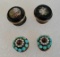 2 Pair Victorian Collar Buttons / Studs