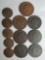 7 US Large Cents and 5 Flying Eagle Small Cents