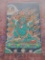 Hand Painted Tibetan Buddhist Thangka of Mahakala in Glass Frame