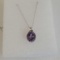 10K White Gold & Amethyst Necklace