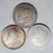 3 US Silver Morgan Dollars - 1883, 1889, and 1900- O