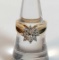 Estate 14k Gold Diamond Flower Ring
