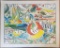Peter Max 1980 Flower Abstract Signed and Numbered Lithograph 101/165