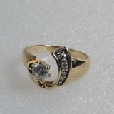 14K Yellow Gold & 3/8 Ct Diamond Ring