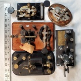 UPDATED DESCRIPTION - 5 Varied Misc Antique Telegraph Keys and Sounders