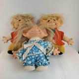 3 Vintage 1960's Troll Doll Large Scandia House with Clothing 11