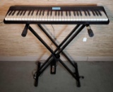 Vintage Roland Electric Keyboard on Stand