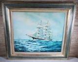 Ship Oil Painting on Canvas