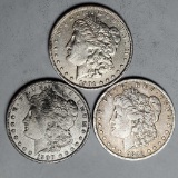 3 US Silver Morgan Dollars -1880, 1900-O and 1901-O