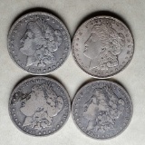 4 US Morgan Silver Dollars - 1881-O, 1890-O, 1891-O, and 1921