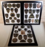Approx. 45 Military Patches in Frames