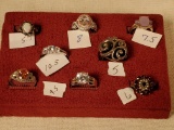 8 Sterling Silver Rings