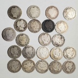 22 US Silver Barber Quarters