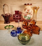 European, Victorian and Carnival Glass Vases & Novelties