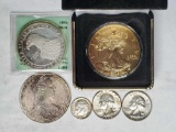 Gold Plated Silver Eagle, 1983-S Olympics Dollar and Other Silver Coins