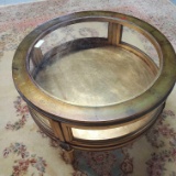 Round Gold Leafed Display Table