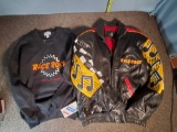 Race Rock Motor City Diner Leather Jacket and Sweat Shirt