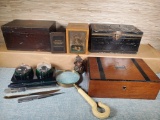 Collection of Antique & Vintage Desk Items