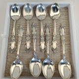 Set Of 8 Towle Sterling Silver Pattern Charlemagne Tea Spoons No Monogram