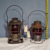 Adlake and Dietz Red LensB & M RR Boston and Maine Railroad Lantern Signal Lights
