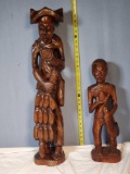 2 Caribbean Wood Carvings