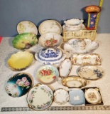 Collection of Fine Hand Painted and Other Porcelain Bowls, Plates and More