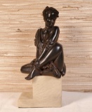 Vintage Greek Goddess Statue by Austin Signed D. Clara